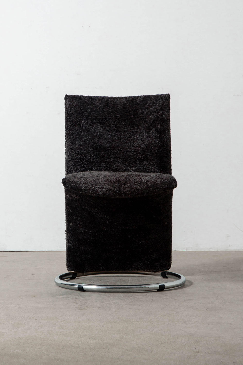 Calla Chair by Pompeo Fumagalli in Chrome and Fabric