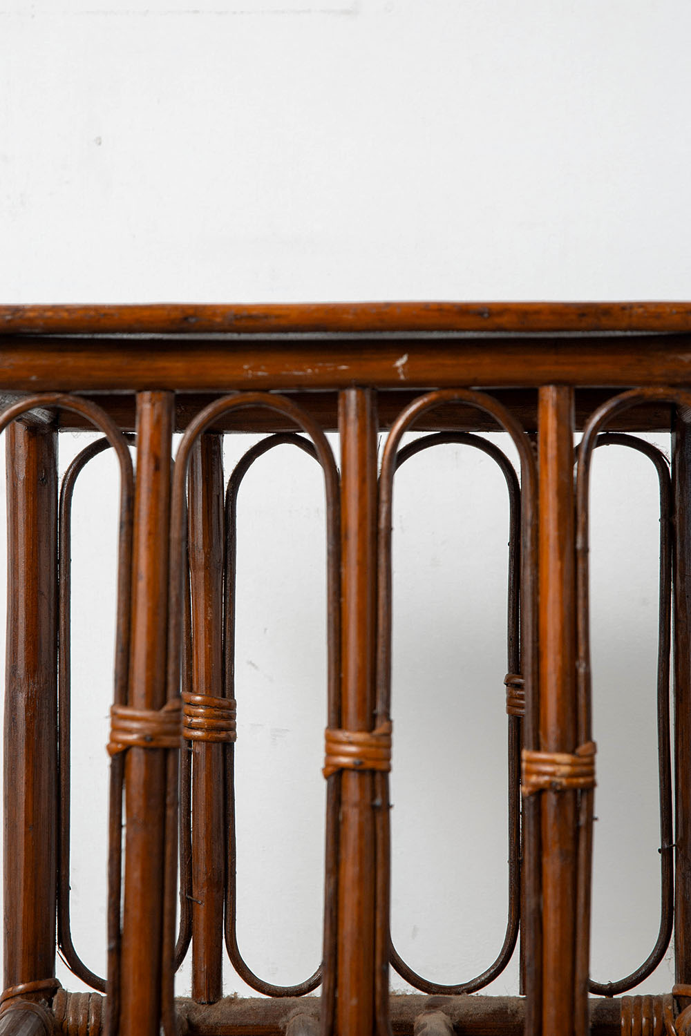 Side Table in Wood and Rattan