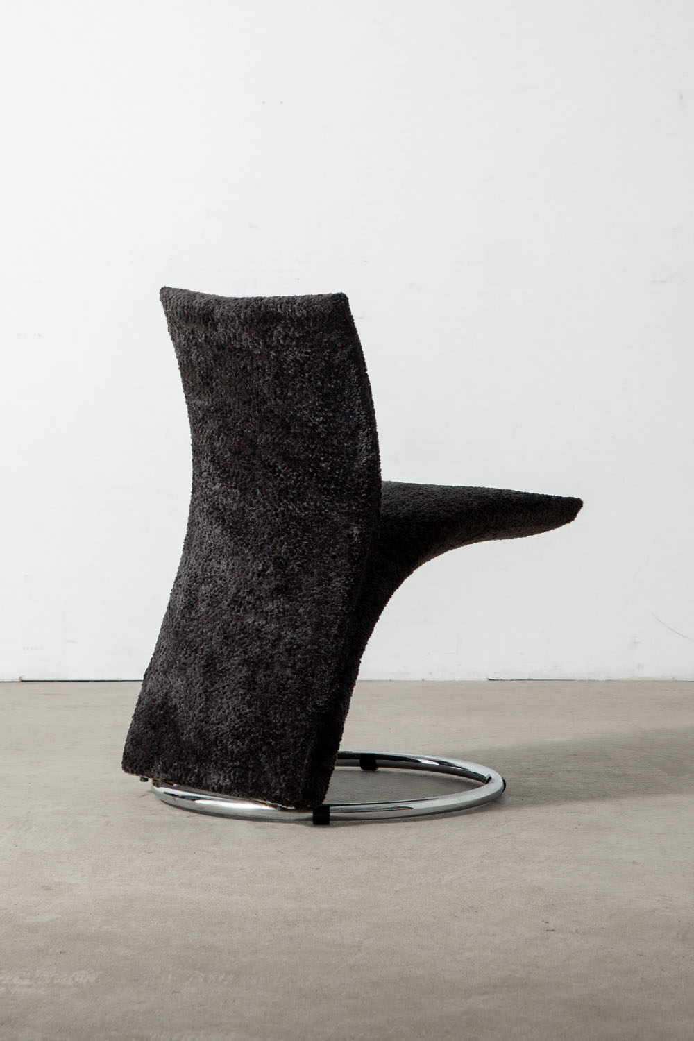 Calla Chair by Pompeo Fumagalli in Chrome and Fabric
