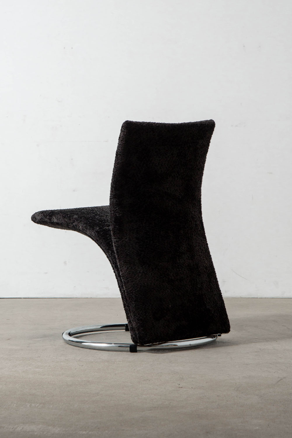 Calla Chair by Pompeo Fumagalli in Chrome and Fabric