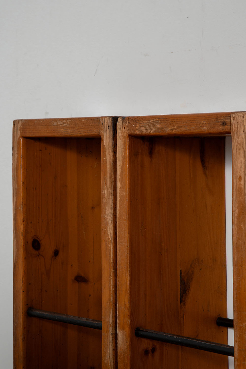 High Stool in Wood and Steel