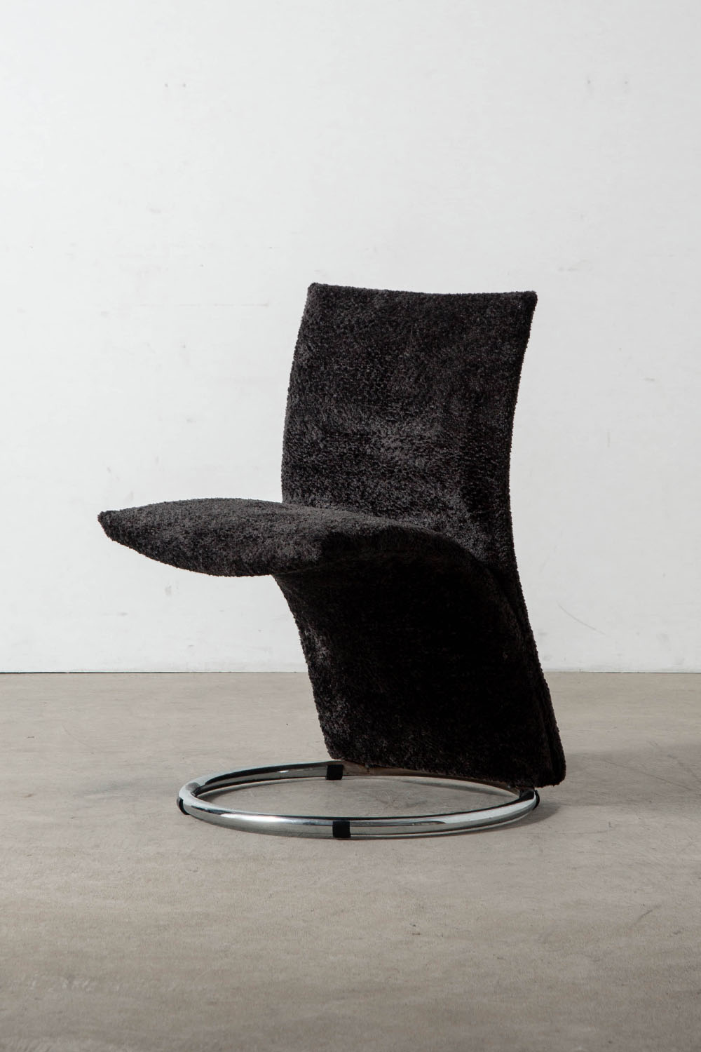 Calla Chair by Pompeo Fumagalli in Chrome and Fabric