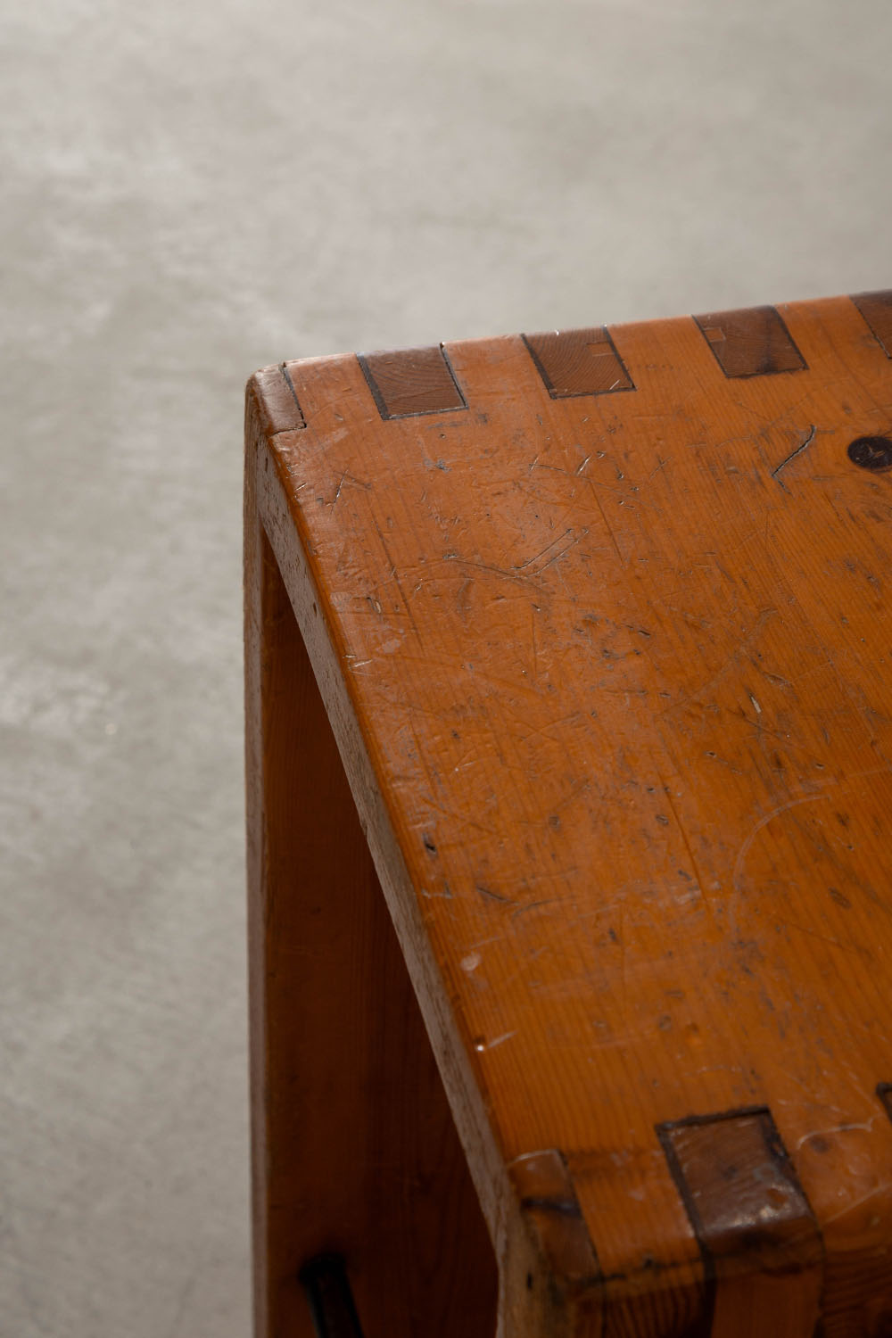 High Stool in Wood and Steel