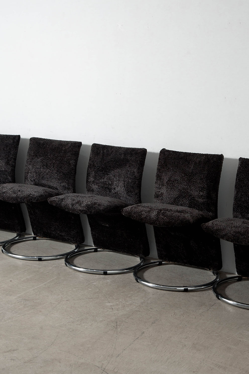 Calla Chair by Pompeo Fumagalli in Chrome and Fabric
