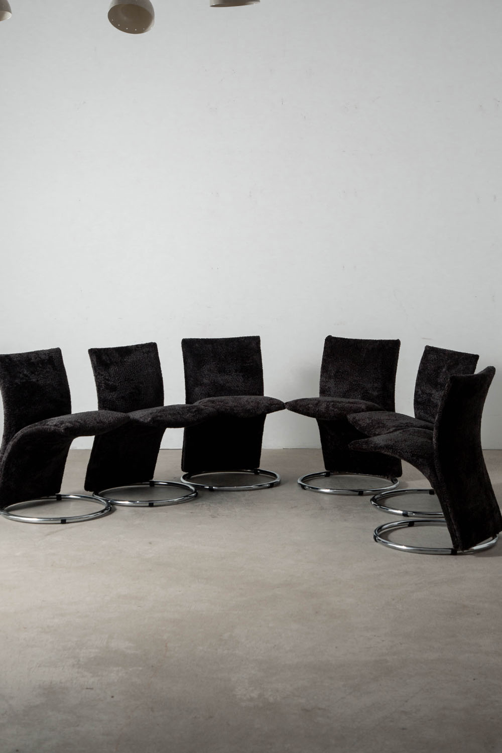 Calla Chair by Pompeo Fumagalli in Chrome and Fabric