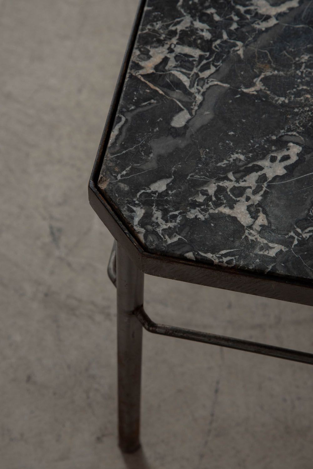Coffee Table in Marble and Steel