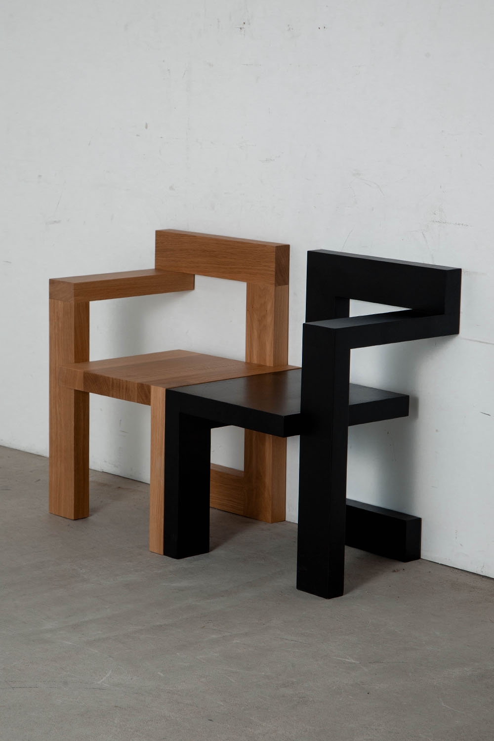 Steltman Chair by Gerrit Thomas Rietveld for Pastoe in Black