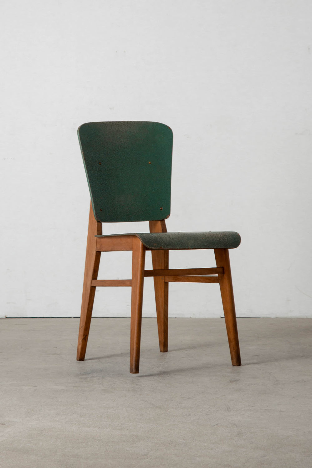 Jean Prouvé Style Dining Chair for Vauconsant in Wood