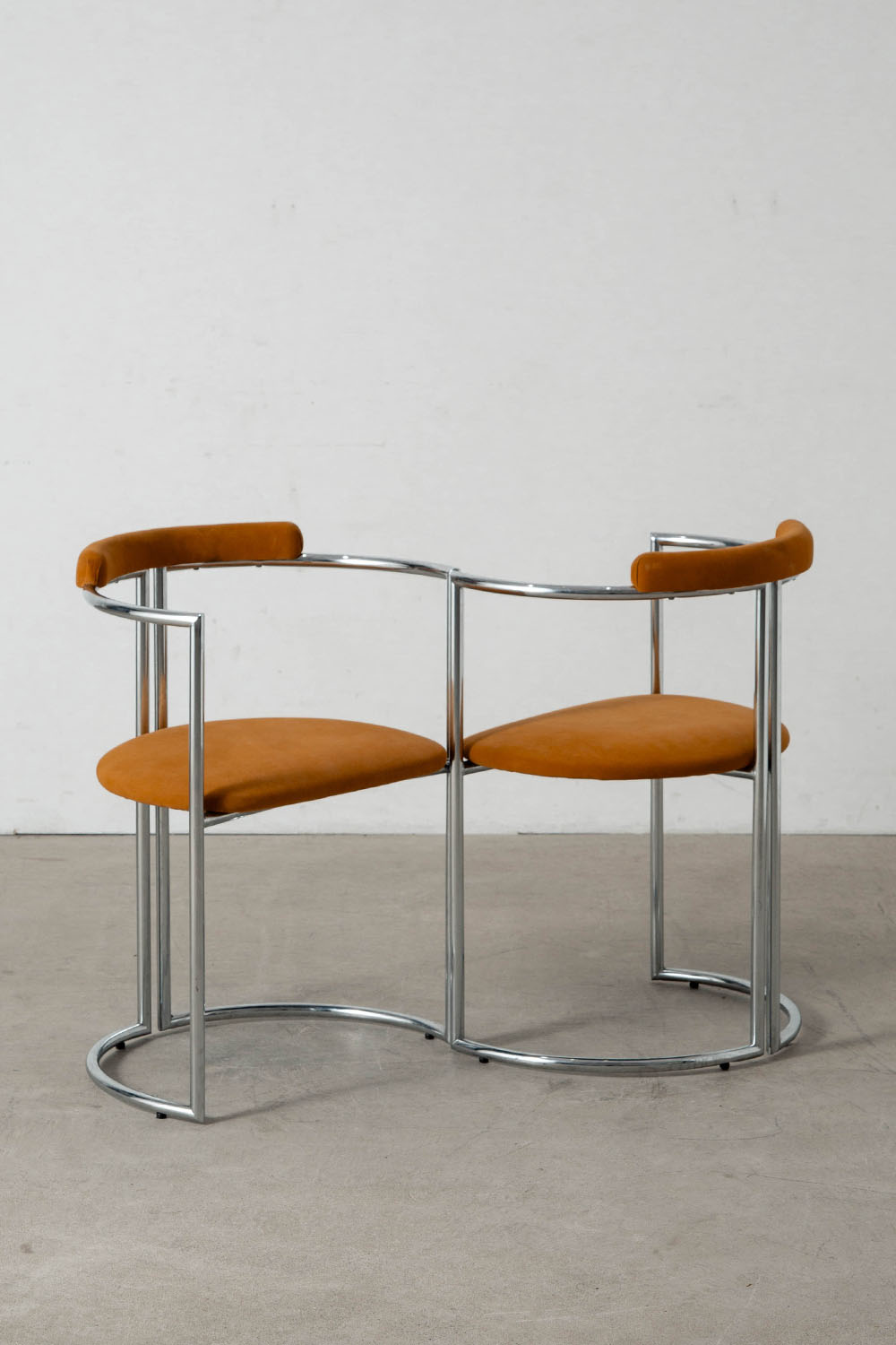 Dining Chair by Arredo Paderno in Chrome and Fabric