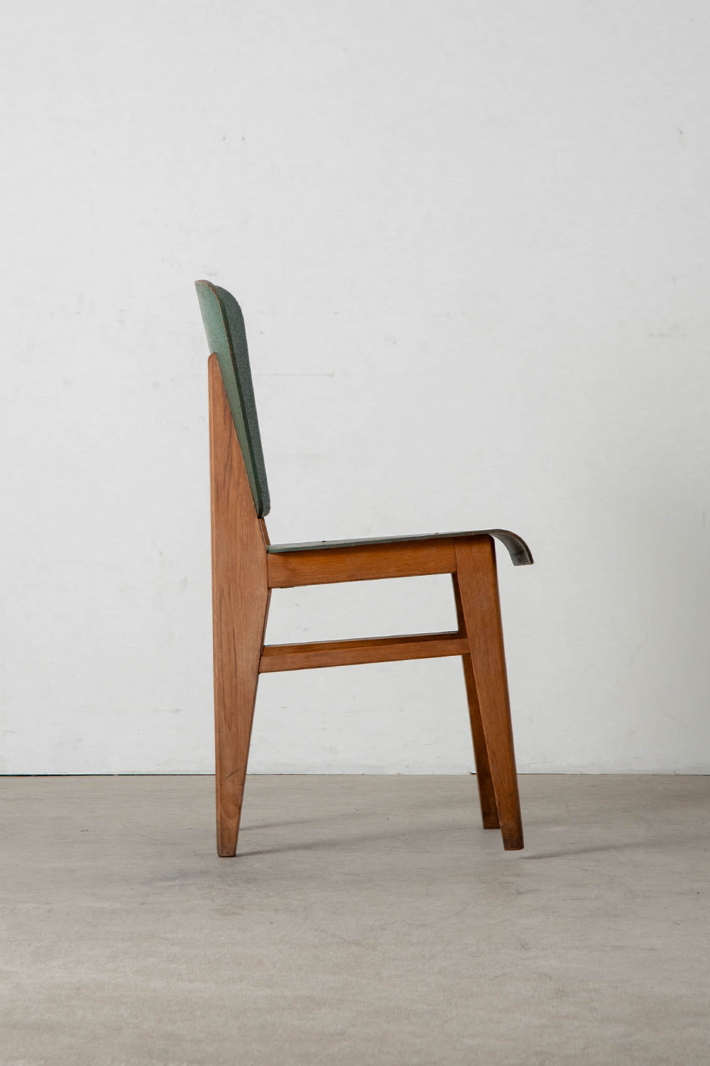 Jean Prouvé Style Dining Chair for Vauconsant in Wood