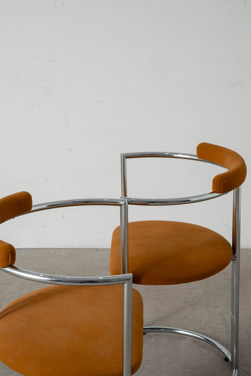 Dining Chair by Arredo Paderno in Chrome and Fabric
