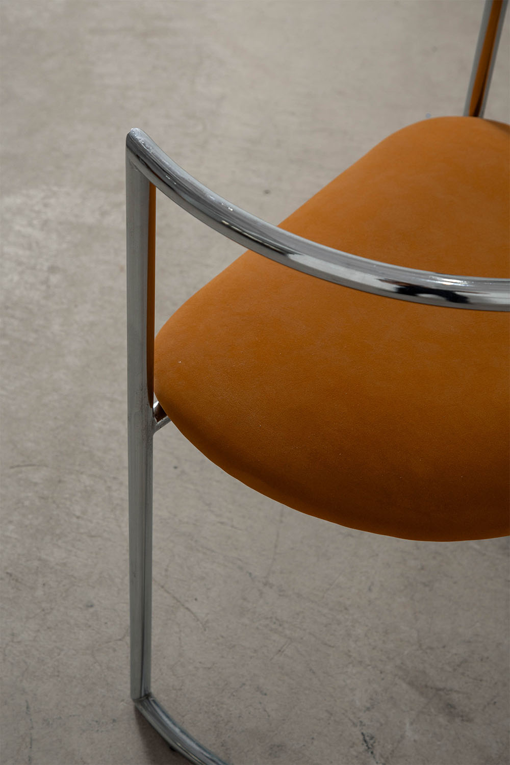 Dining Chair by Arredo Paderno in Chrome and Fabric