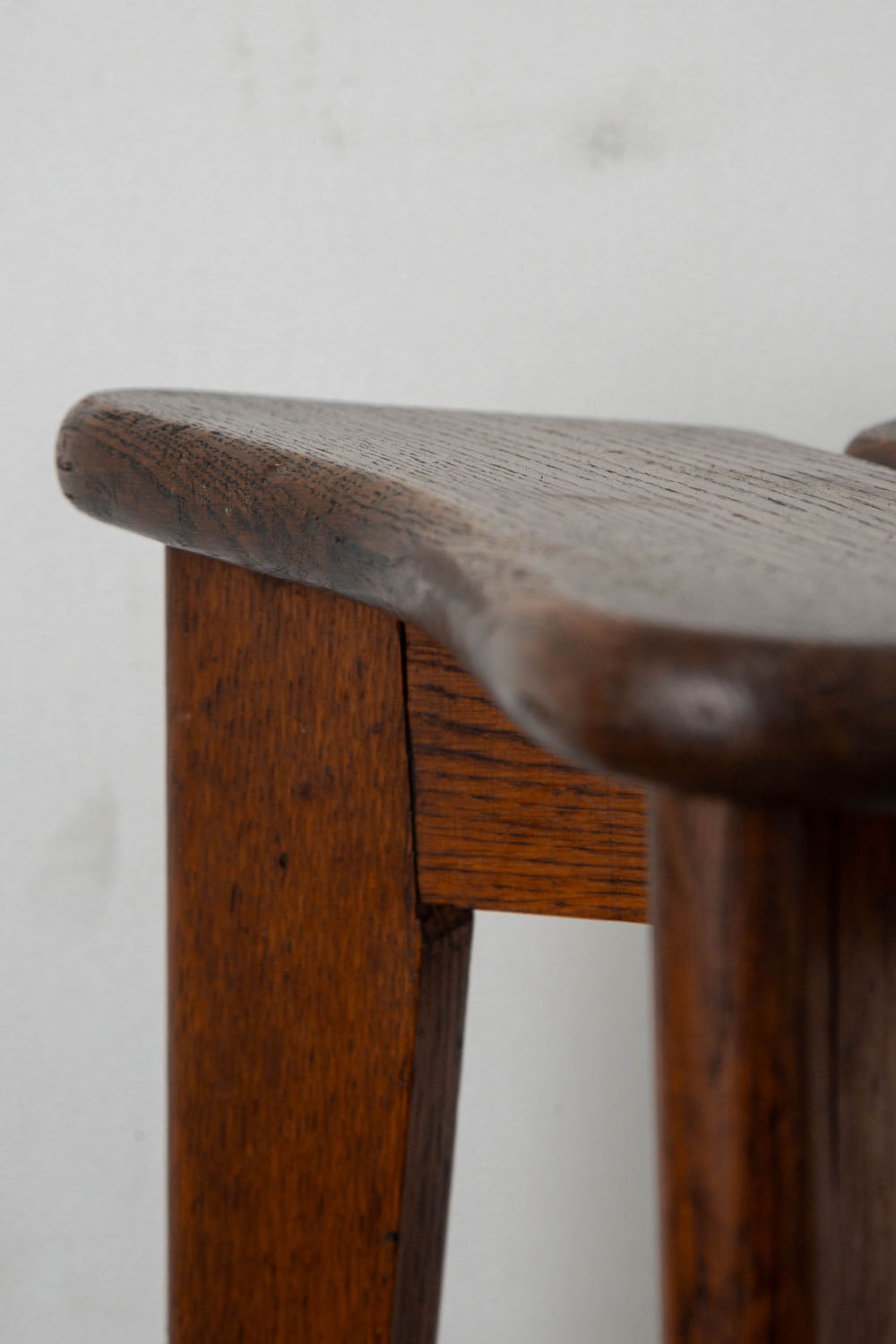 C-992 Trèfle Stool by Marcel Gascoin in Wood