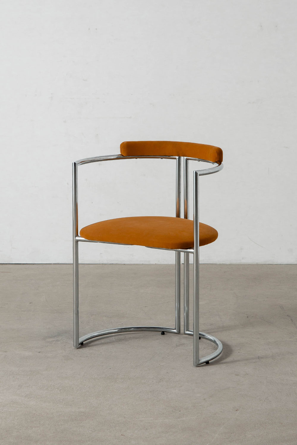 Dining Chair by Arredo Paderno in Chrome and Fabric