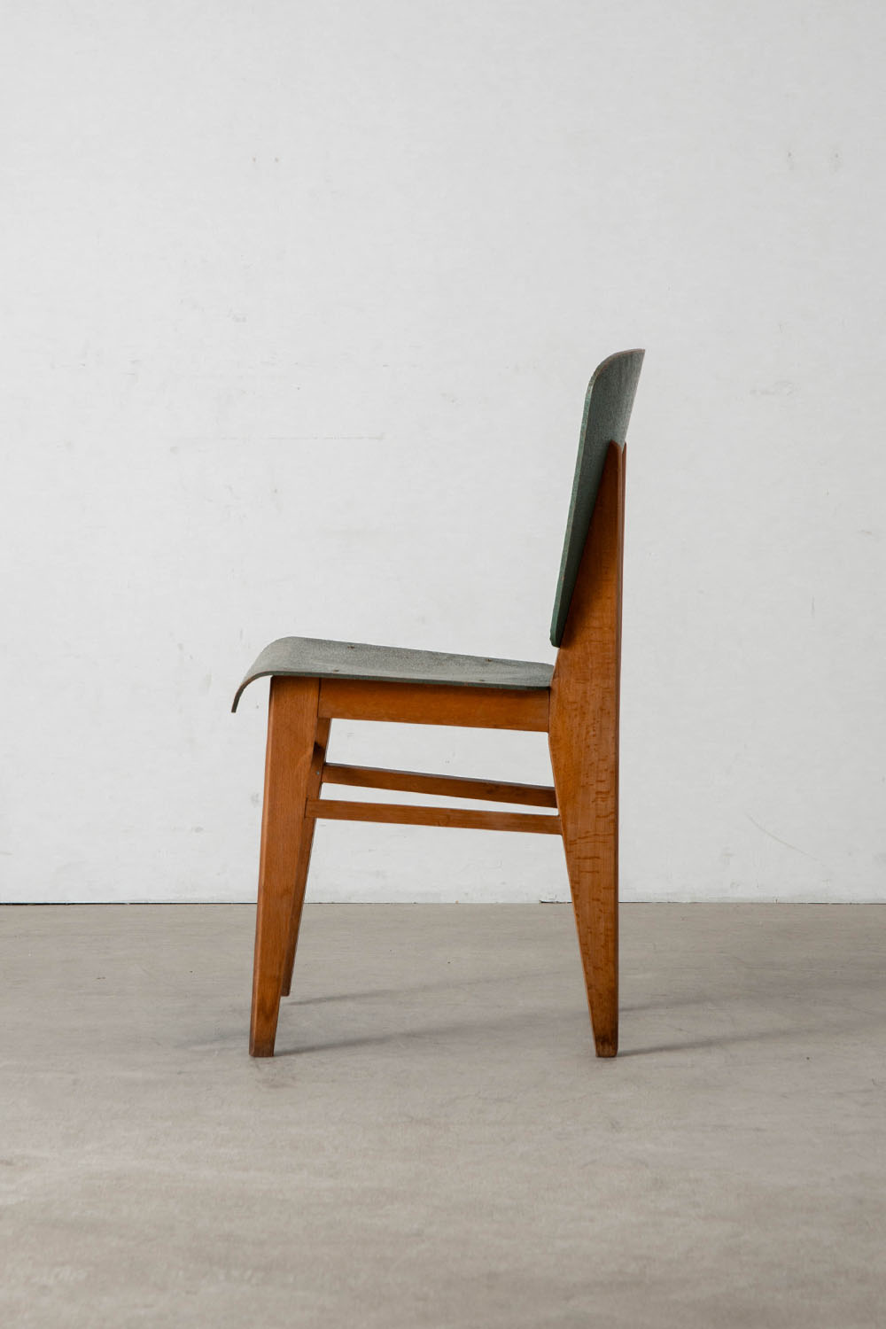 Jean Prouvé Style Dining Chair for Vauconsant in Wood