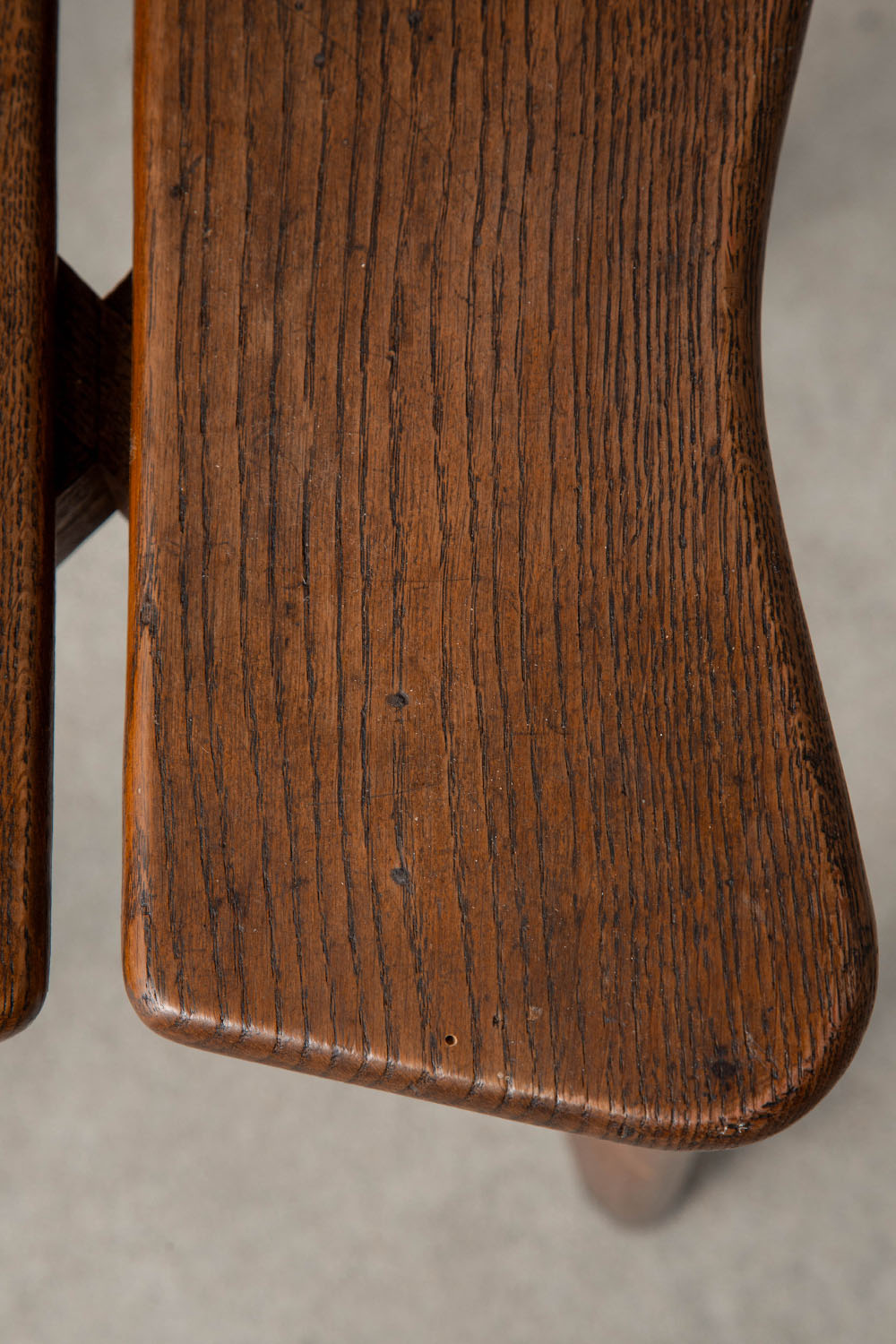 C-992 Trèfle Stool by Marcel Gascoin in Wood