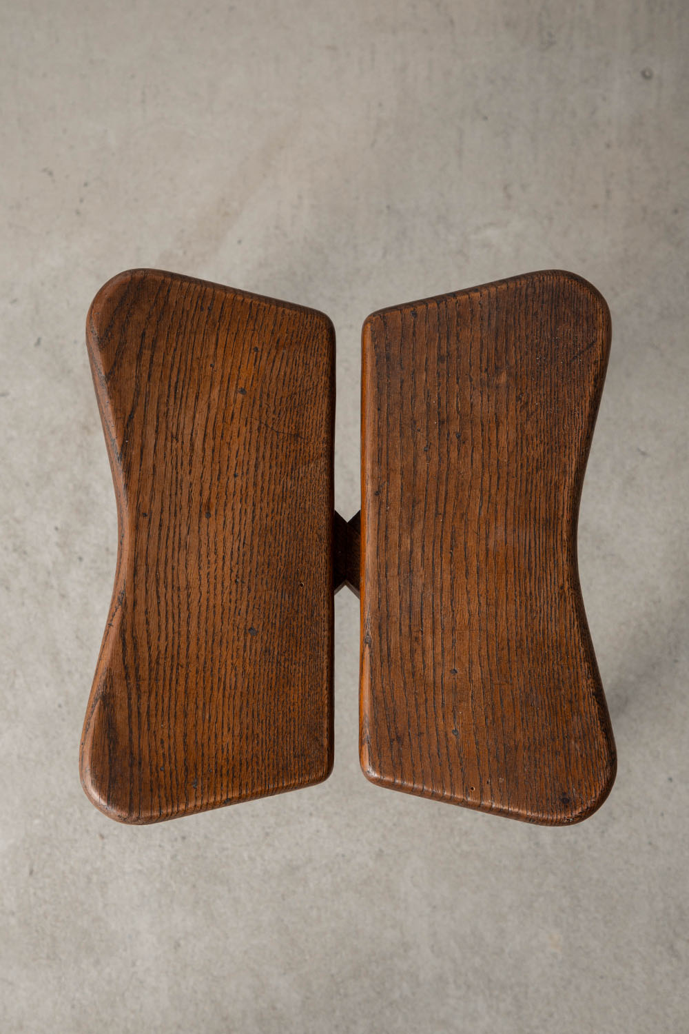 C-992 Trèfle Stool by Marcel Gascoin in Wood