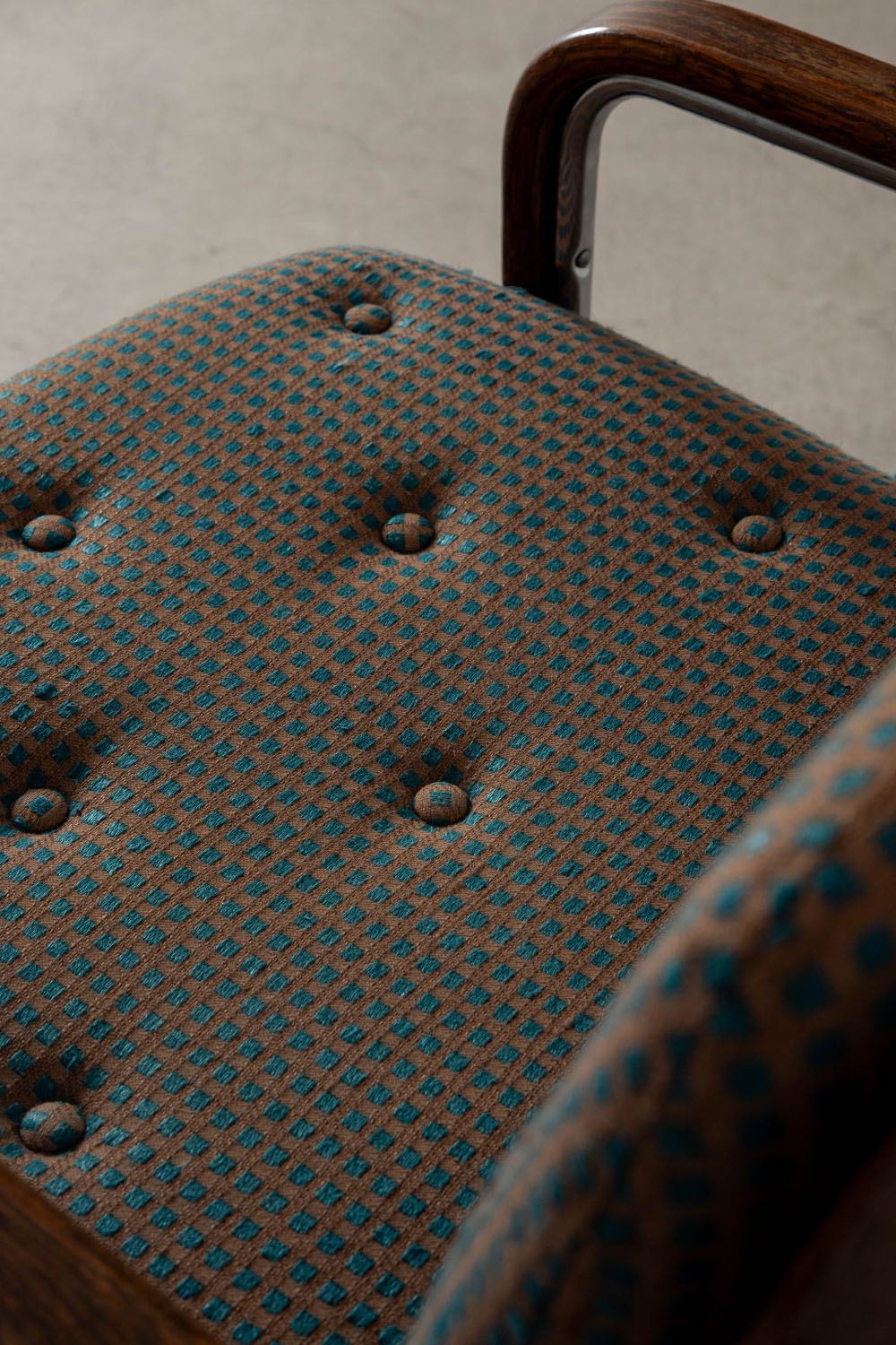 Office Chair for AG Barcelona in Fabric , Chrome and Wood
