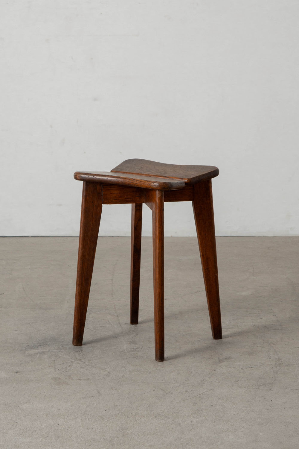 C-992 Trèfle Stool by Marcel Gascoin in Wood