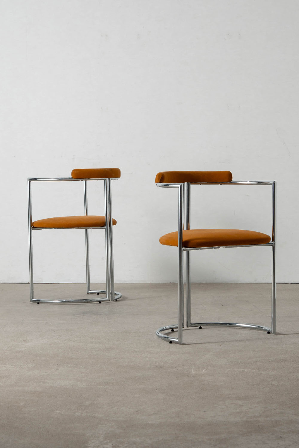 Dining Chair by Arredo Paderno in Chrome and Fabric