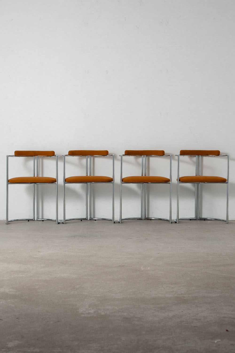 Dining Chair by Arredo Paderno in Chrome and Fabric