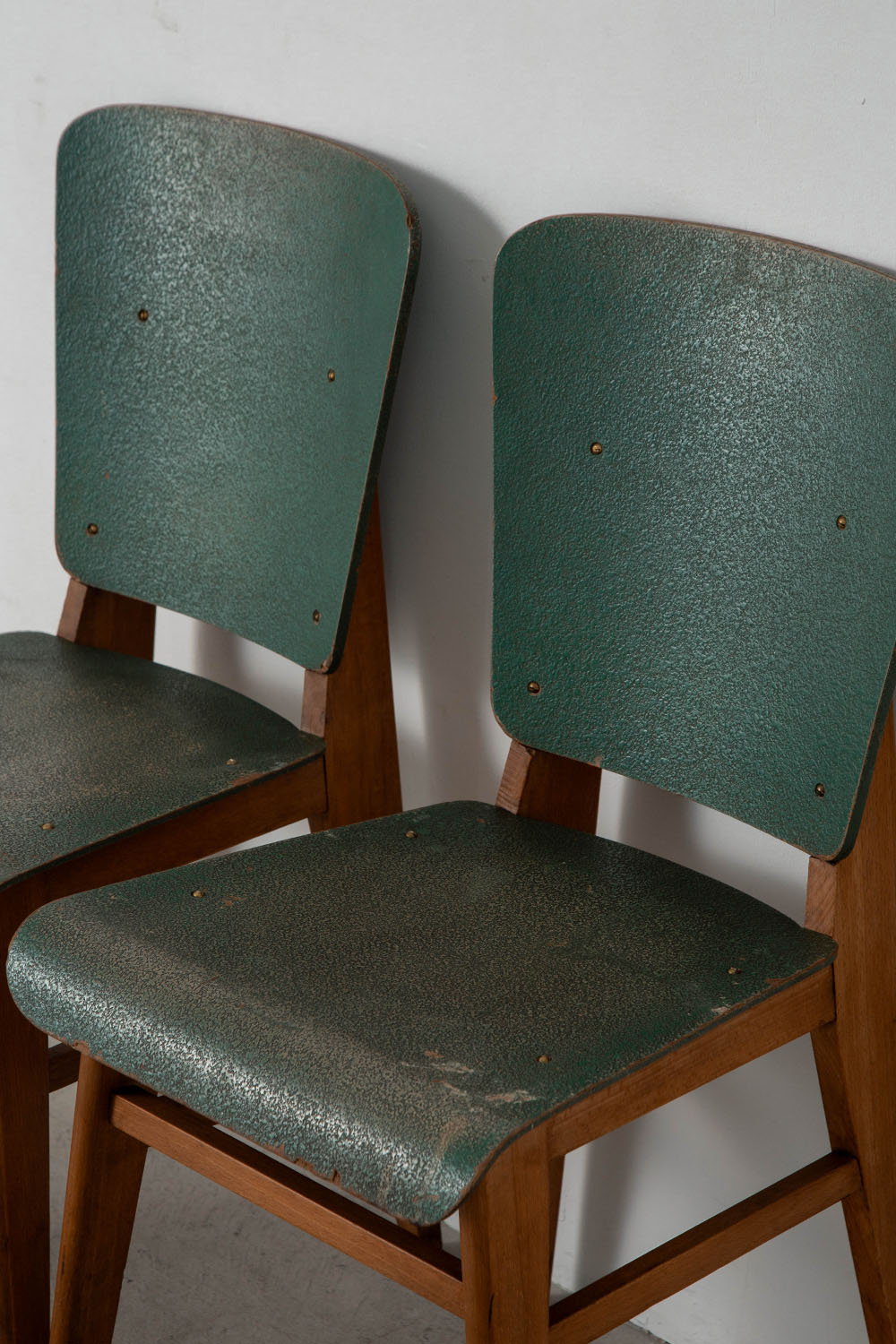 Jean Prouvé Style Dining Chair for Vauconsant in Wood