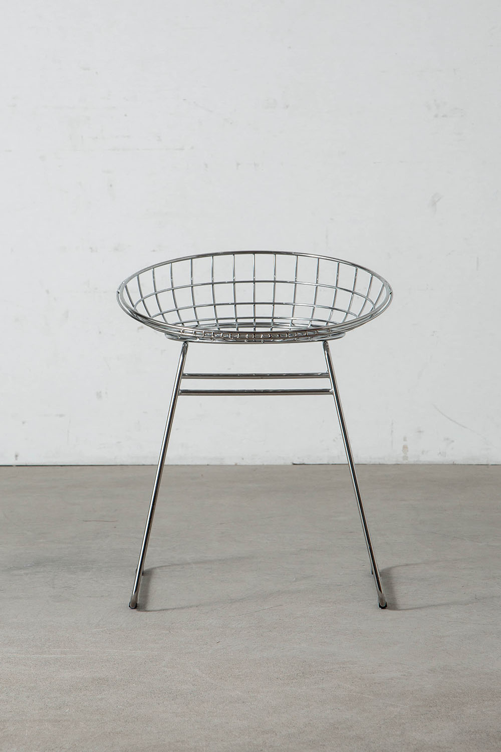 KM05 Wire Stool by Cees Braakman for Pastoe in Steel , Chrome