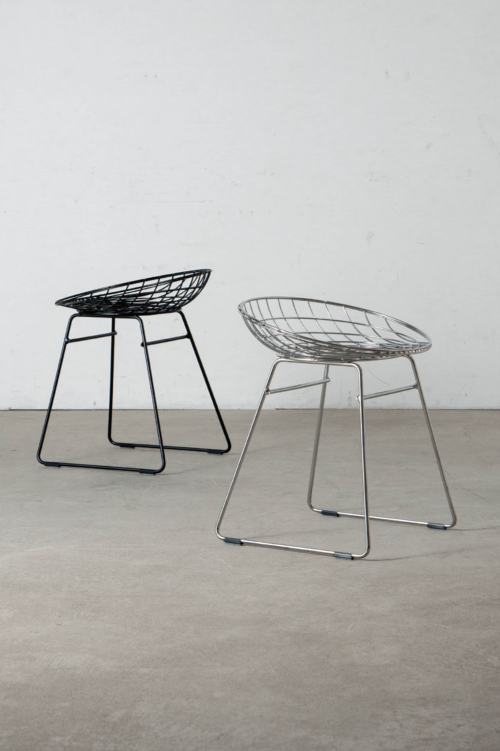 KM05 Wire Stool by Cees Braakman for Pastoe in Steel , Chrome