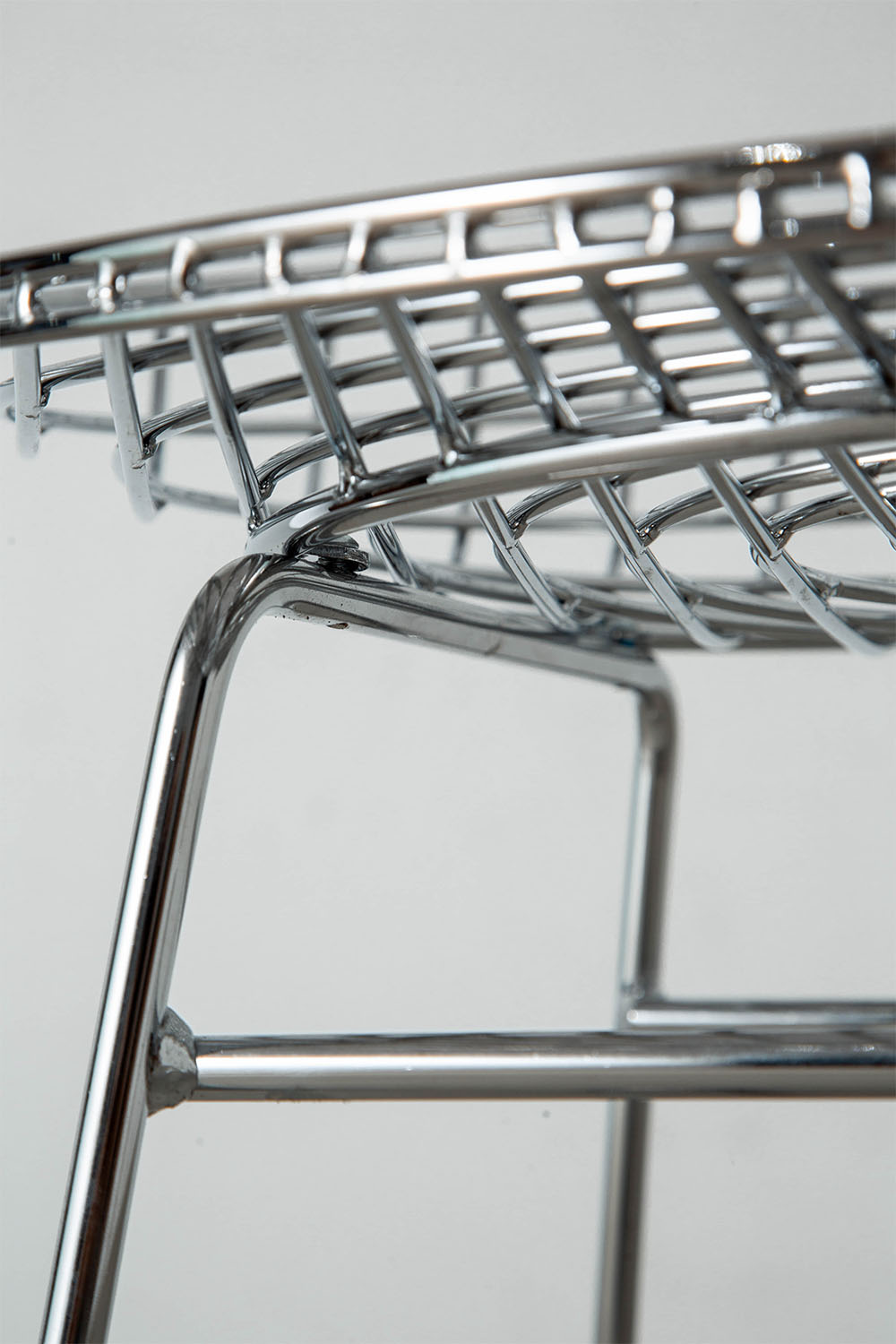 Wire Bar Stool by Cees Braakman for Pastoe in Steel , Chrome