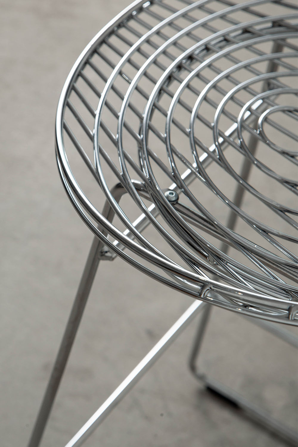 Wire Bar Stool by Cees Braakman for Pastoe in Steel , Chrome