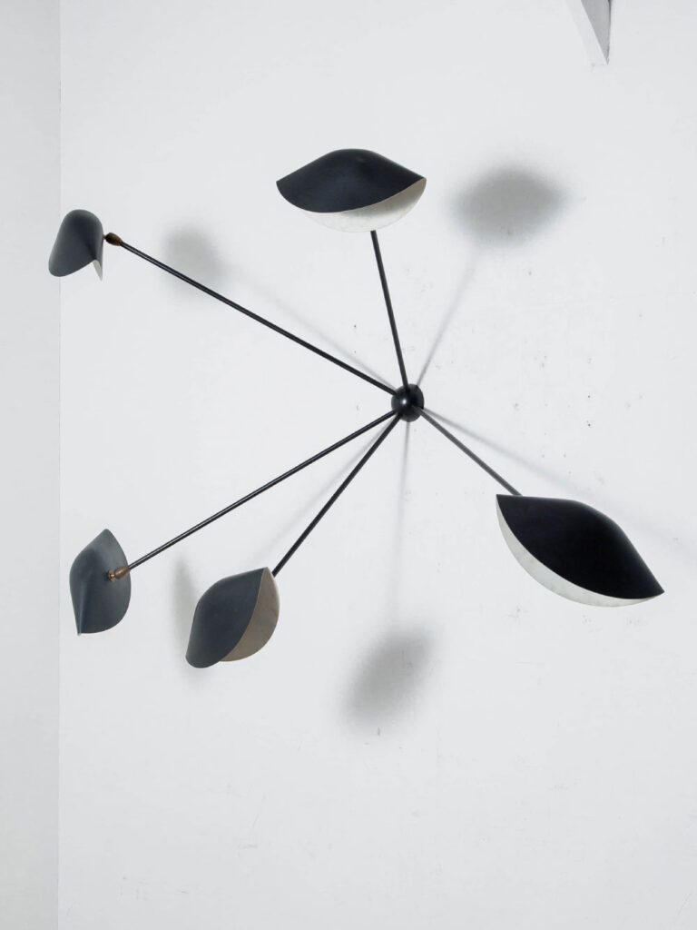 Spider Wall Lamp by Serge Mouille for Les Ateliers Serge Mouille in Steel and Aluminum