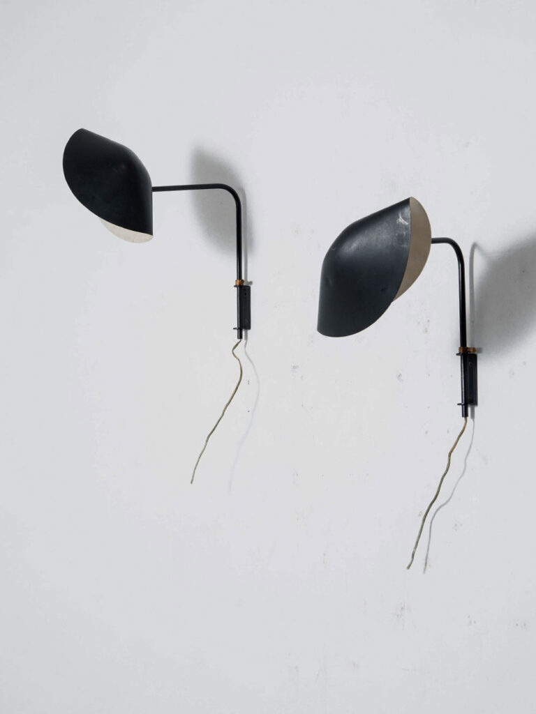 Antony Wall Lamp by Serge Mouille for Les Ateliers Serge Mouille in Steel and Aluminum