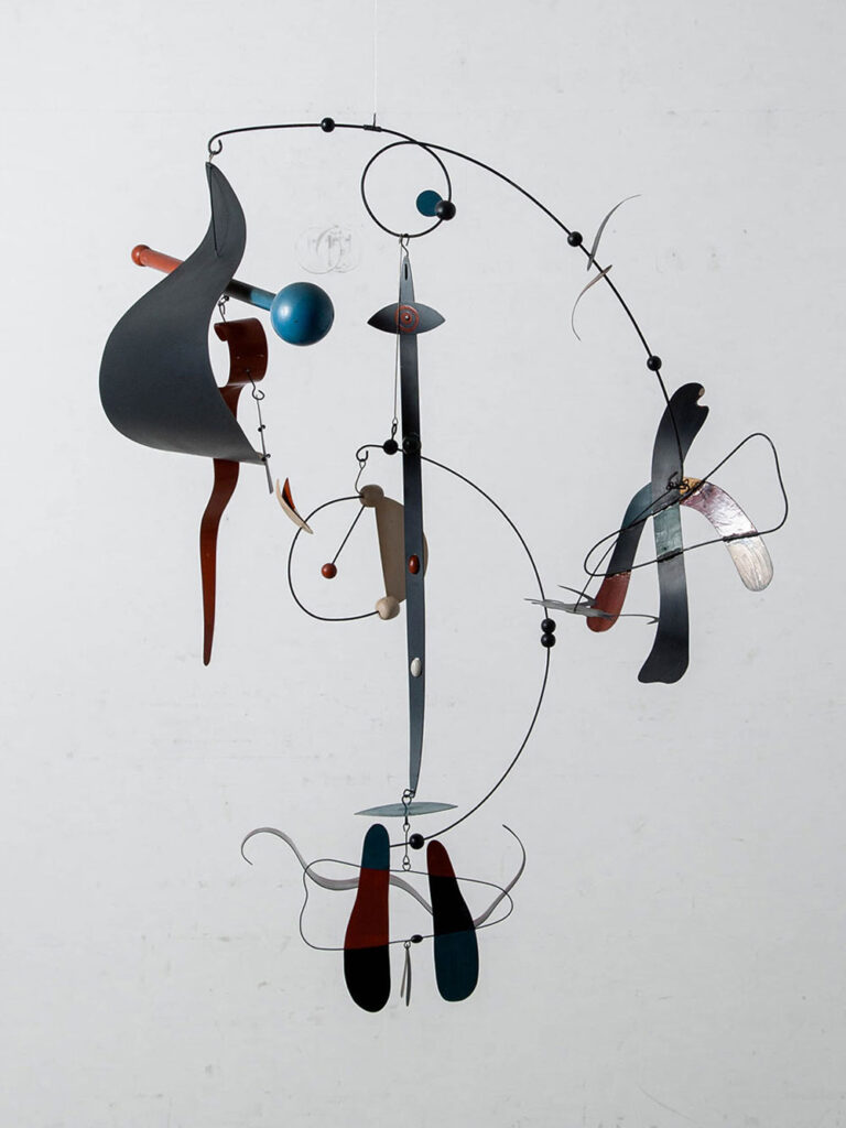 Mobile attribute to Joan Miró in Steel