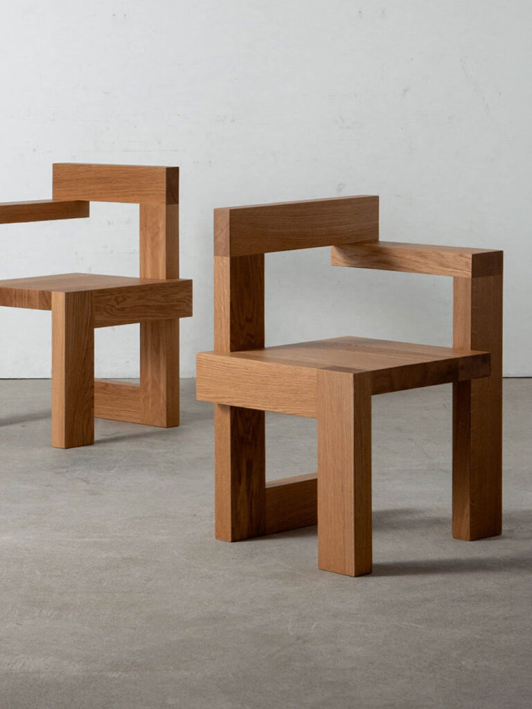 Steltman Chair by Gerrit Thomas Rietveld for Pastoe in Oak