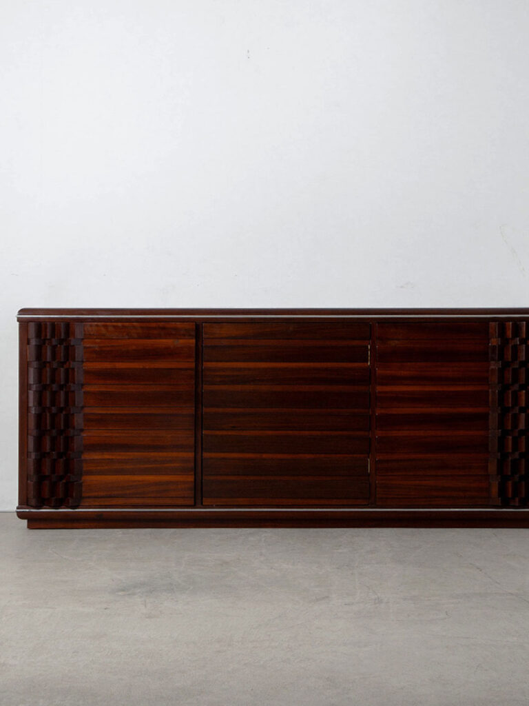 Diamante Sideboard by Luciano Frigerio for Frigerio di Desio in Wood