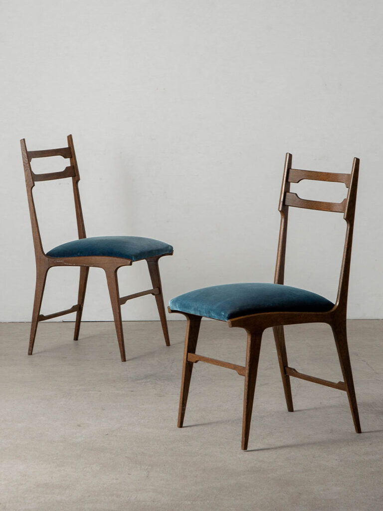 Dining Chair in Wood and Fabric