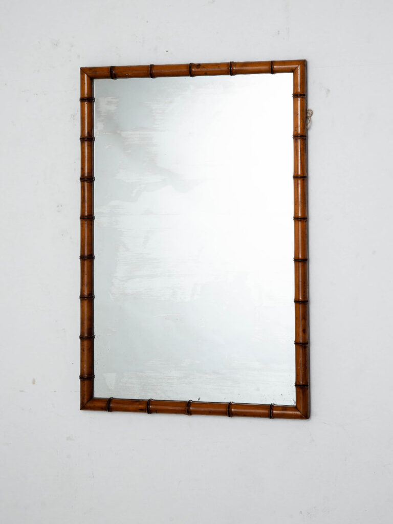 Mirror in Glass and Bamboo