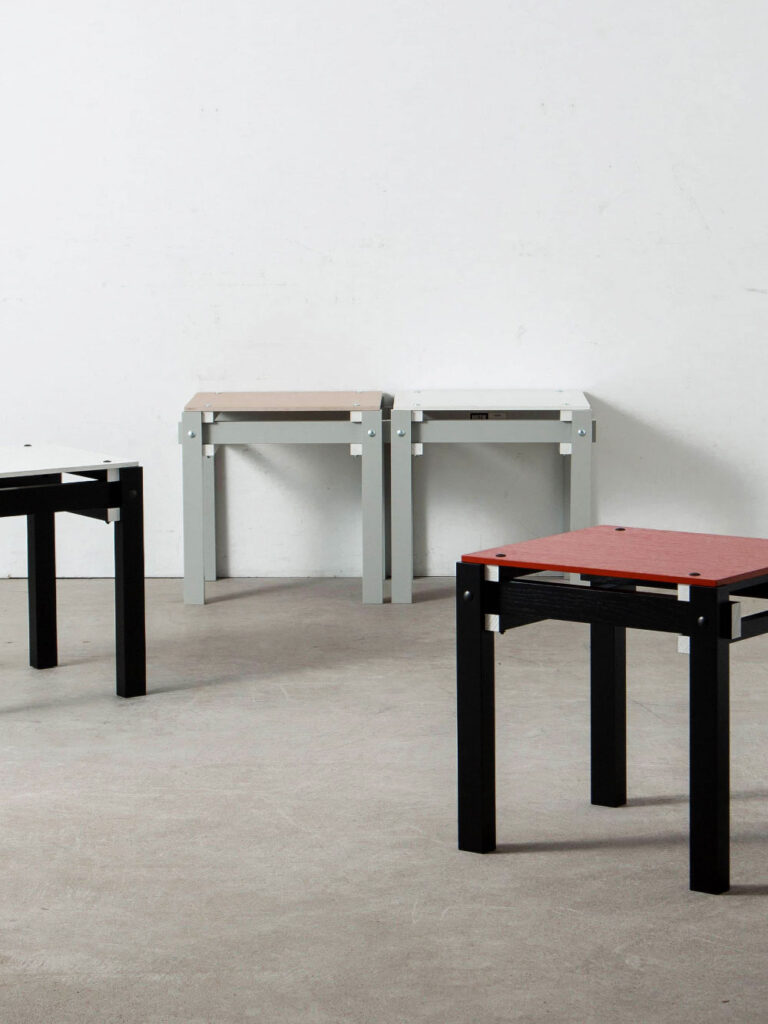 Military Stool by Gerrit Thomas Rietveld for Pastoe in Oak