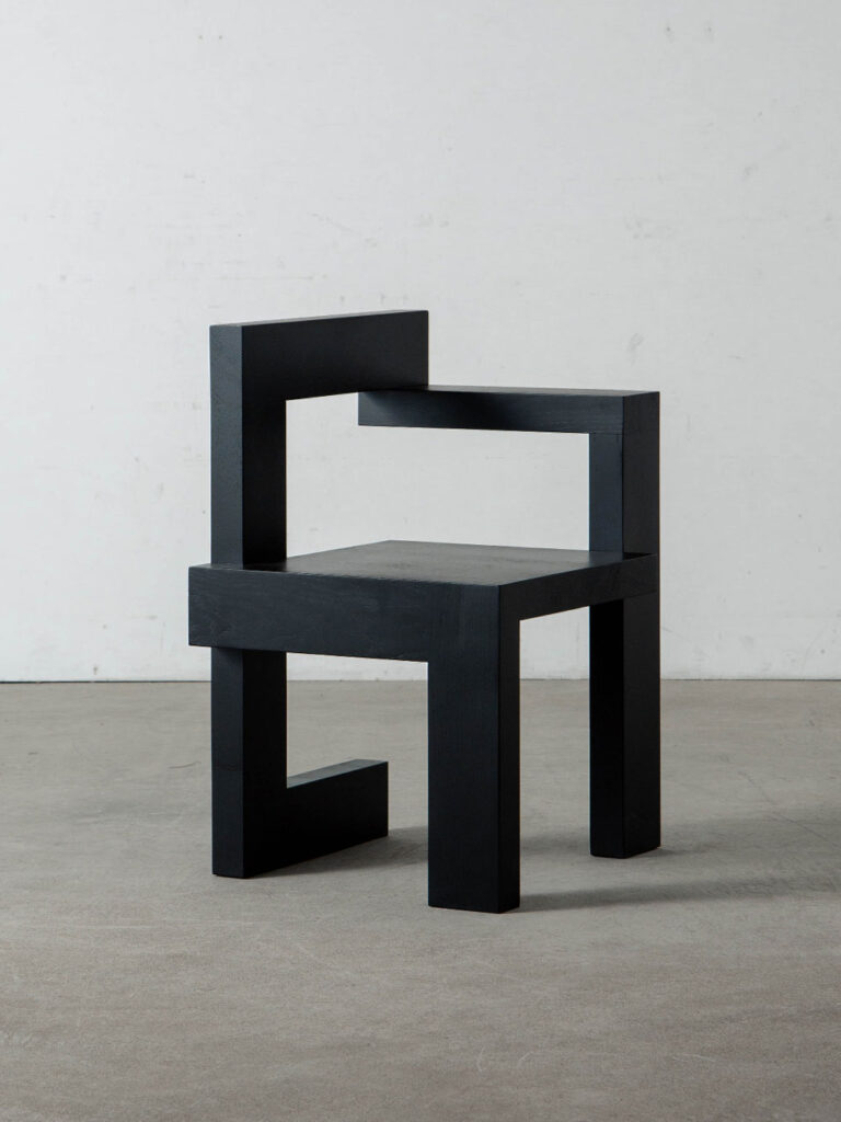 Steltman Chair by Gerrit Thomas Rietveld for Pastoe in Black