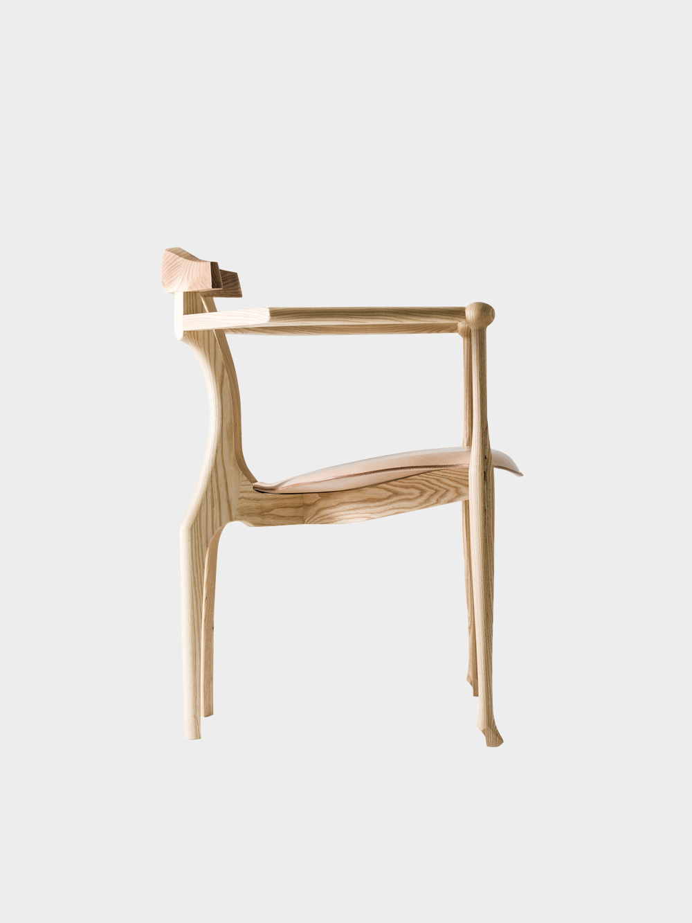 Gaulino Easy Chair by Oscar Tusquets Chair for BD Barcelona in Ash and Black&nbsp;Natural