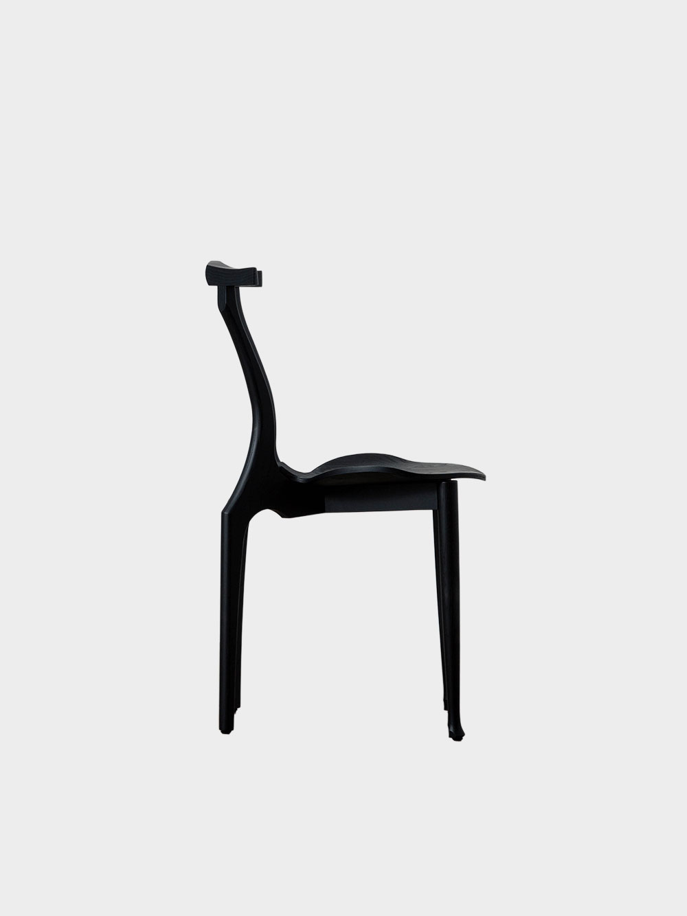 Gaulinetta Chair by Oscar Tusquets for BD Barcelona in Ash and Black&nbsp;Black