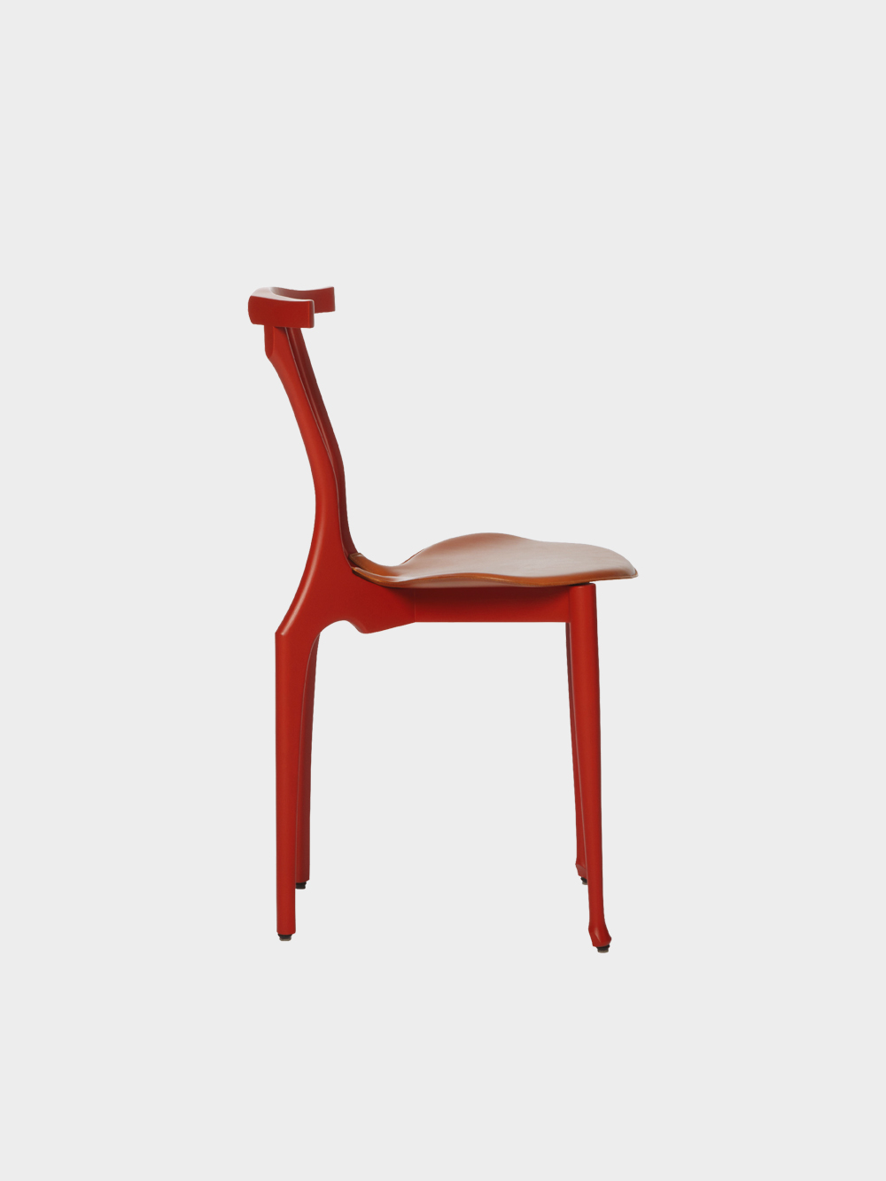 Gaulinetta Chair by Oscar Tusquets for BD Barcelona in Ash and Black&nbsp;Coral Red