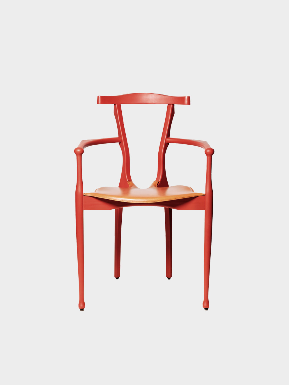 Gaulino Chair by Oscar Tusquets for BD Barcelona in Ash and Black&nbsp;Coral Red