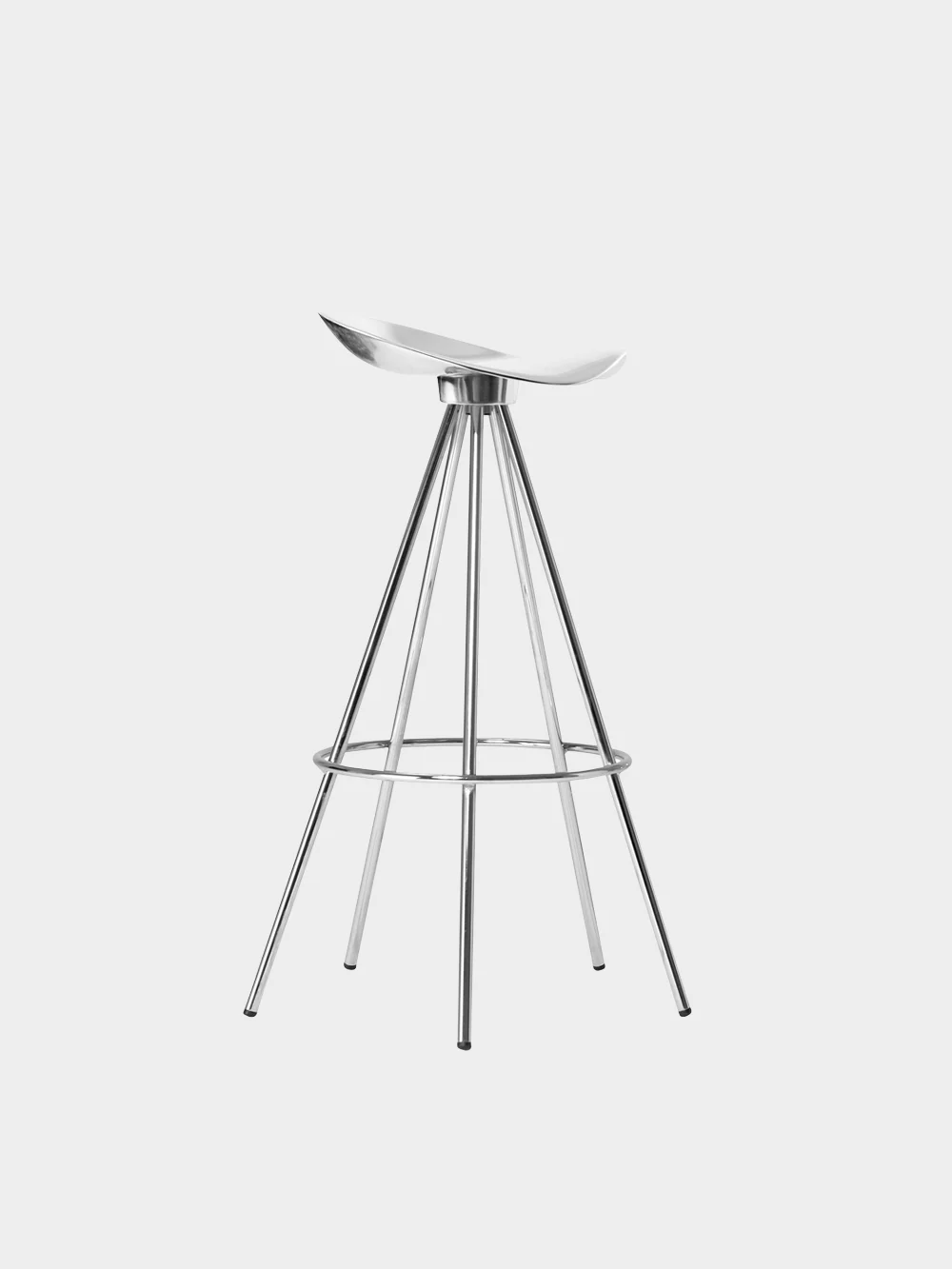 Jamaica Stool by Pepe Cortés for BD Barcelona in Steel and Almunium Silver