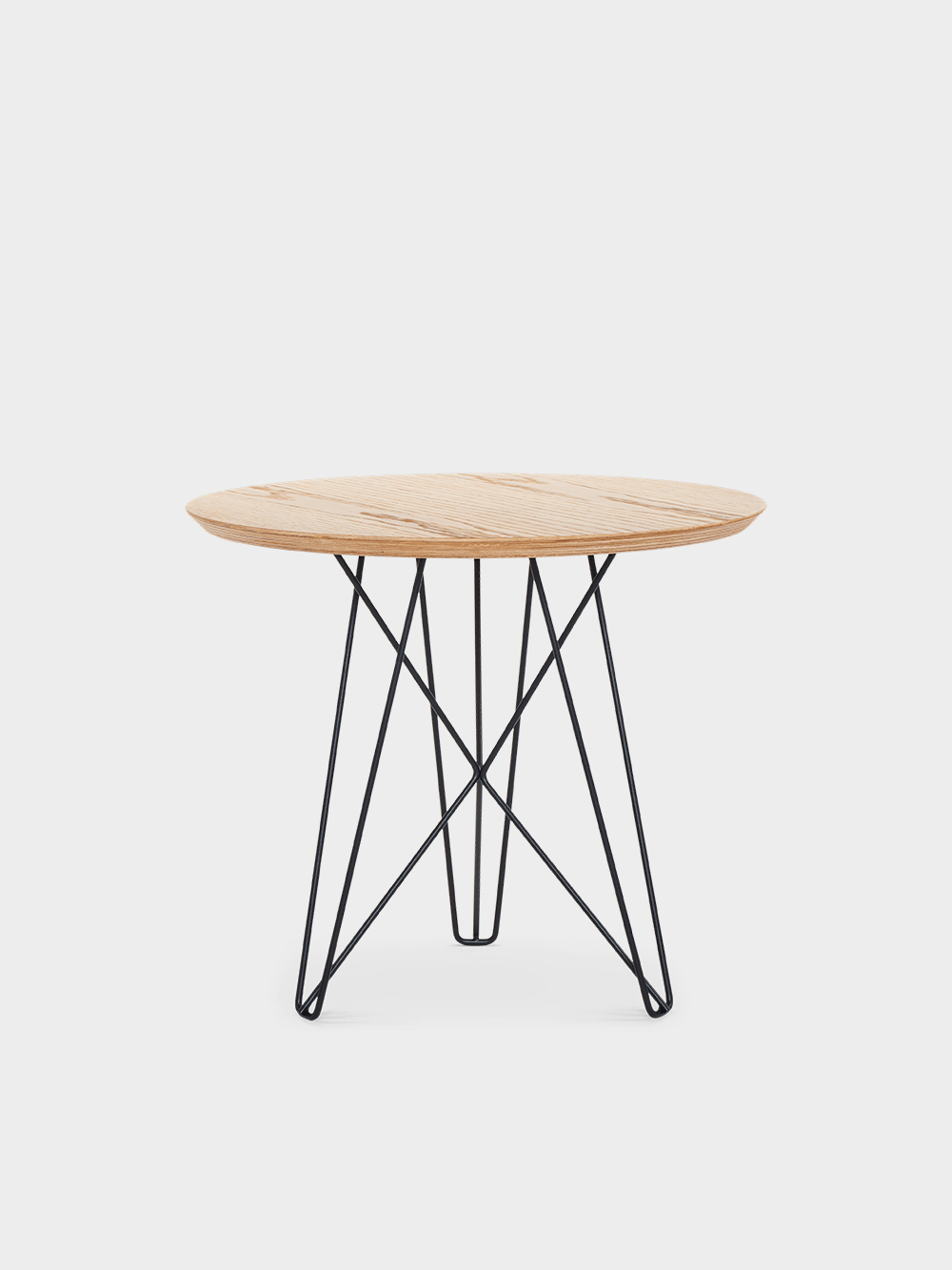 IJhorst Side Tables Medium by Constant Nieuwenhuys for Pastoe in Metal and Fenix Black , Oak Natural