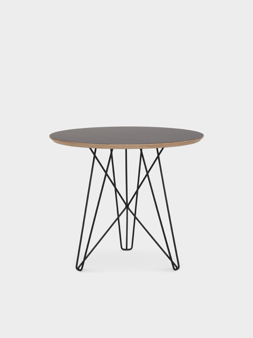 IJhorst Side Tables Medium by Constant Nieuwenhuys for Pastoe in Metal and Fenix Black , Oak Black