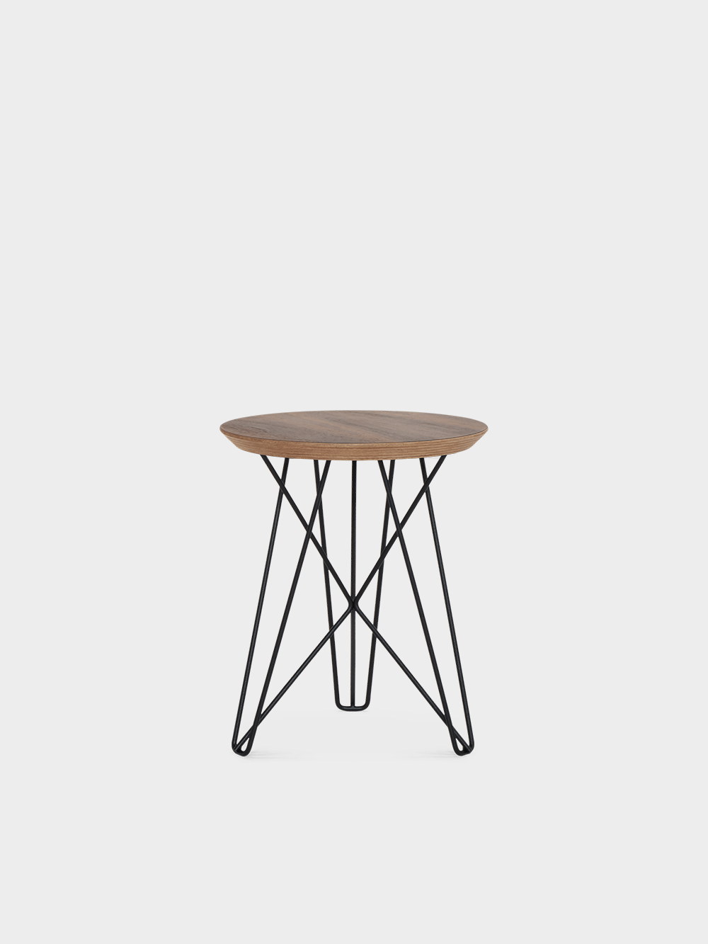 IJhorst Side Tables Small by Constant Nieuwenhuys for Pastoe in Metal and Fenix Black , Oak , Walnut Walnut