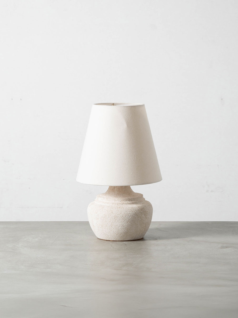 Table Lamp in Stone and Fabric
