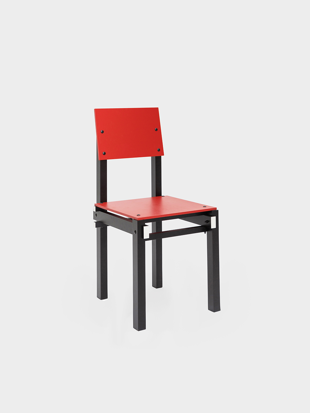 Military Chair by Gerrit Thomas Rietveld for Pastoe in Oak Red / Black