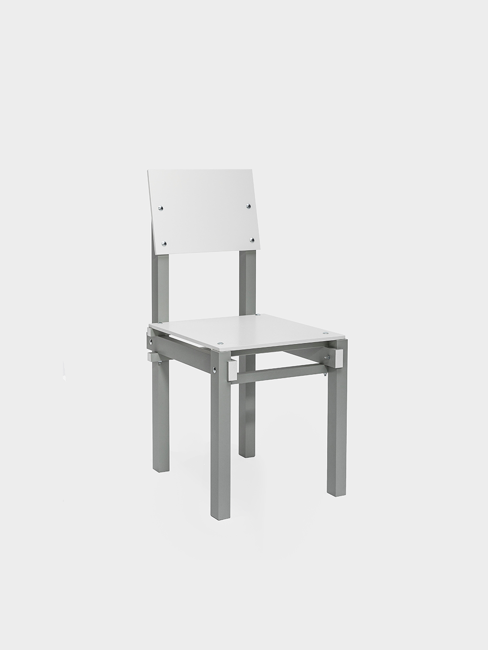 Military Chair by Gerrit Thomas Rietveld for Pastoe in Oak White / Grey